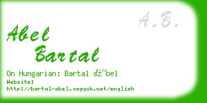 abel bartal business card